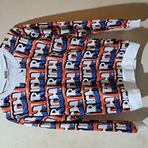 Nwt muzicun all over print lightweight sweat shirt